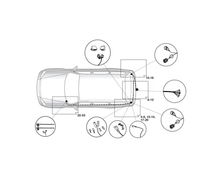 Электрика фаркопа Hak-System (13 pin) для Hyundai ix35 2010-2015 21080521 в 