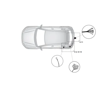 Электрика фаркопа Hak-System (7 pin) для Hyundai Kona 2017- 16080546 в 