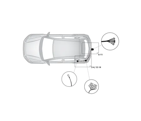 Электрика фаркопа Hak-System (13 pin) для Hyundai Kona 2017- 26080546 в 