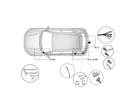 Электрика фаркопа Hak-System (7 pin) для Hyundai Kona 2017- 12080546 в 