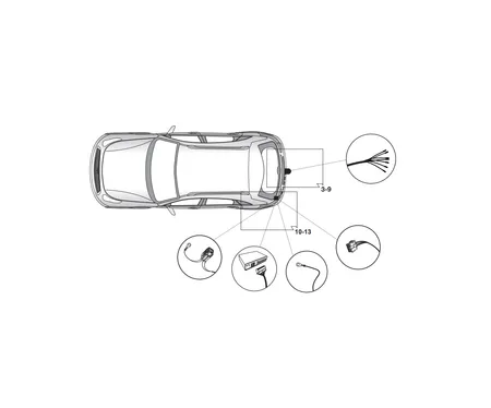 Электрика фаркопа Hak-System (7 pin) для Infiniti QX70 2013-2017, (для авто без зап.колеса) 12680501 в 