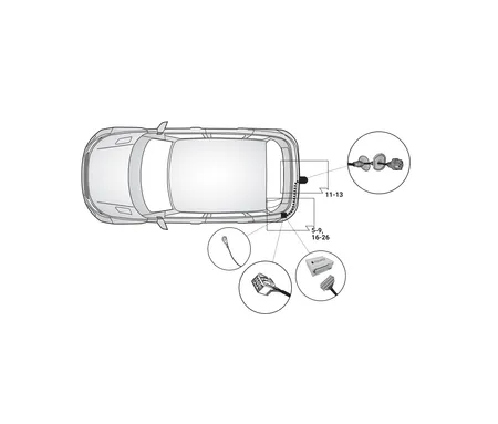 Электрика фаркопа Hak-System (7 pin) для Jaguar E-Pace 01/2021- 12500682 в 