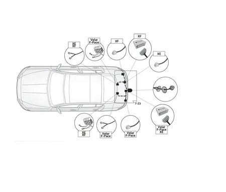 Электрика фаркопа Hak-System (13 pin) для Jaguar XE (седан) 2021- 21500679 в 