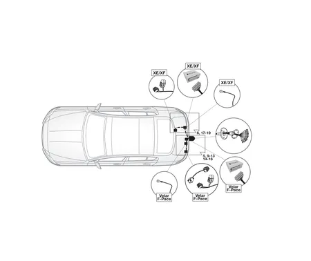 Электрика фаркопа Hak-System (13 pin) для Jaguar XF 2017- 21500632 в 