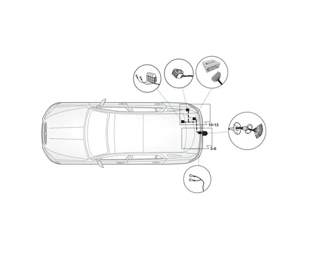 Электрика фаркопа Hak-System (13 pin) для Jaguar XF 2017- 21360508 в 