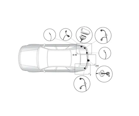 Электрика фаркопа Hak-System (7 pin) для Jaguar XF 2008-2011 12360502 в 