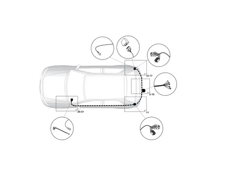 Электрика фаркопа Hak-System (7 pin) для Kia Cee'd Sporty Wagon 2009-2012 12100535 в 