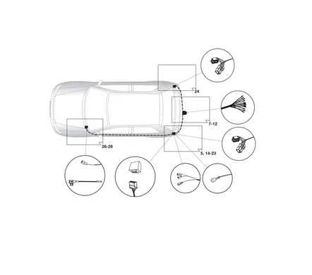 Электрика фаркопа Hak-System (13 pin) для Kia Ceed 2012-2018 26100547 в 