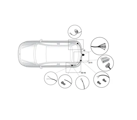 Электрика фаркопа Hak-System (7 pin) для Kia Niro 2016-2017 12100564 в 