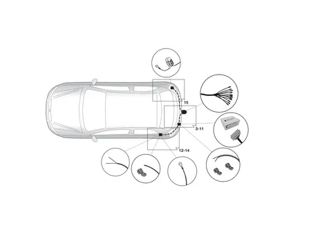 Электрика фаркопа Hak-System (13 pin) для Kia Niro 2016-2017 21100564 в 