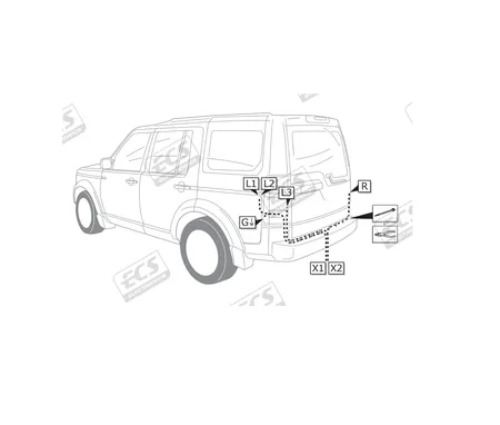 Электрика фаркопа ECS (7 pin) для Land Rover Discovery 2009-2016 LR003BH в 