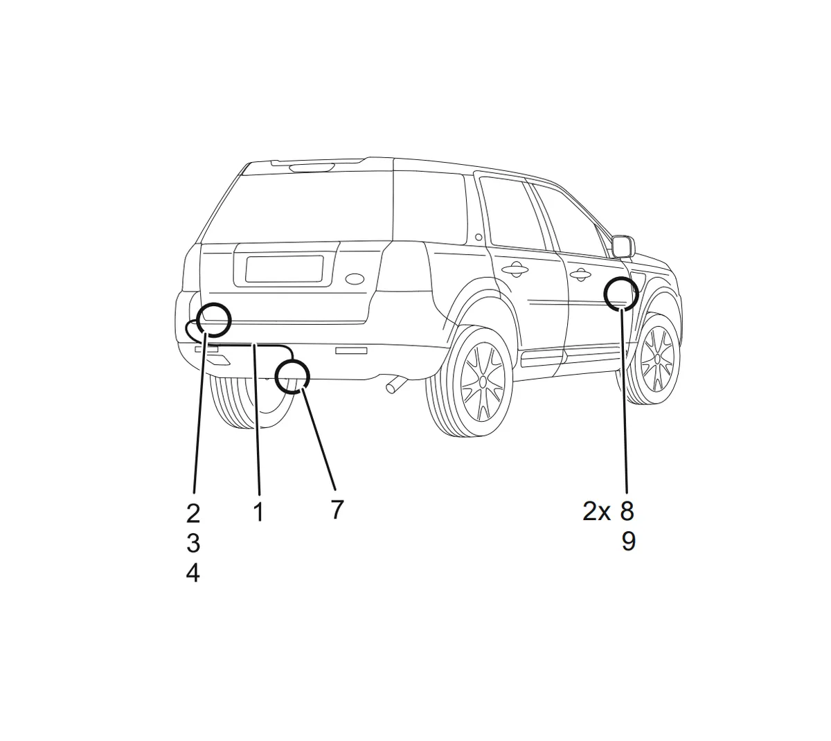 Электрика фаркопа Westfalia (13 pin) для Land Rover Freelander 10/2012- 323411300113 в 