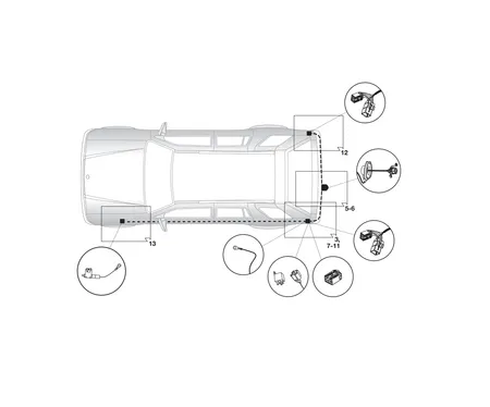 Электрика фаркопа Hak-System (7 pin) для Lexus GX 470 2003-2009 16250502 в 