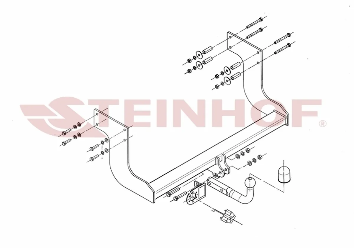 Фаркоп Steinhof для Kia Bongo 2008-2012 K-034 в 