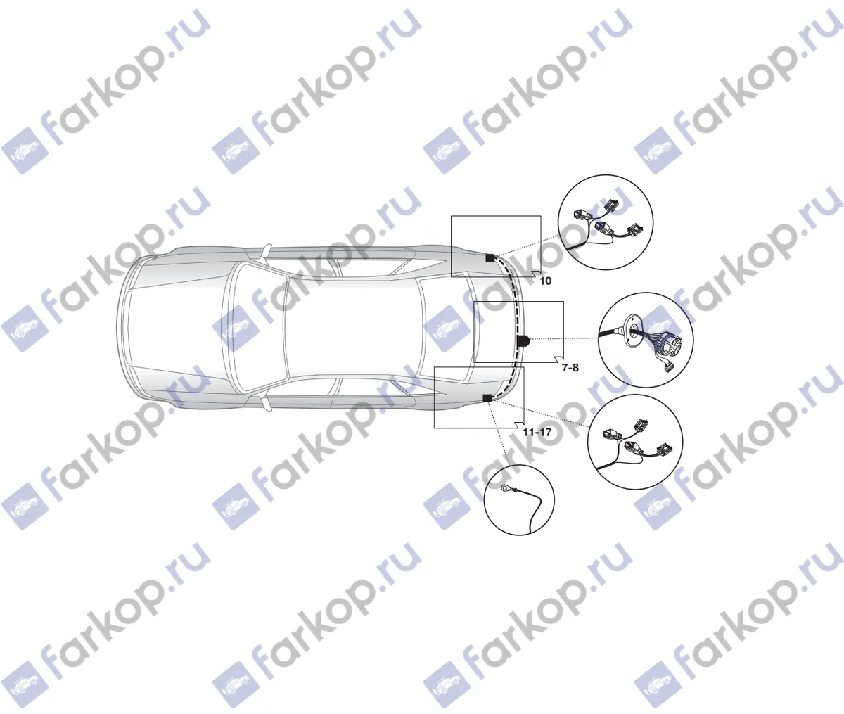 Электрика фаркопа Brink (7 pin) для Mazda 3 2009-2013 724541 в 