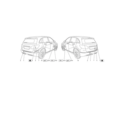 Электрика фаркопа Westfalia (7 pin) для Mercedes B-class 2011-2018 313398300107 в 