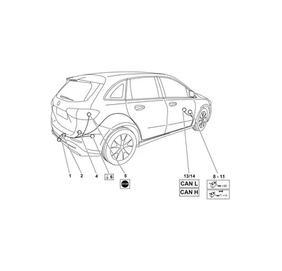 Электрика фаркопа Westfalia (13 pin) для Mercedes A-class (W177) 2018- 313215300113 в 