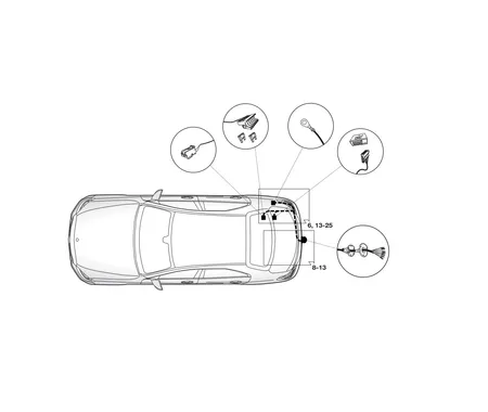 Электрика фаркопа Hak-System (7 pin) для Mercedes GLC 2015-2019 12040530 в 