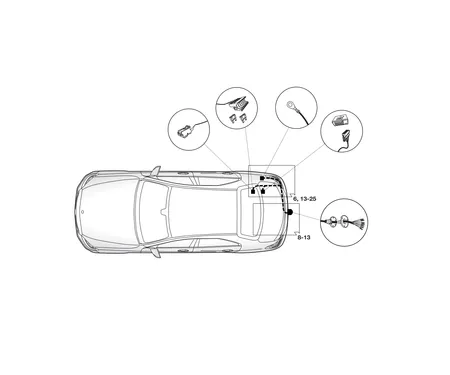 Электрика фаркопа Brink (7 pin) для Mercedes GLC 2015-2019 727623 в 