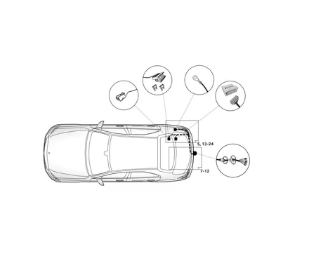 Электрика фаркопа Hak-System (7 pin) для Mercedes GLC 2019- 12040543 в 