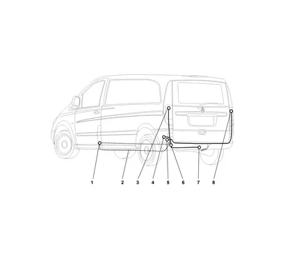 Электрика фаркопа Westfalia (13 pin) для Mercedes Vito 2003-2014 313176300113 в 