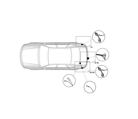 Электрика фаркопа Hak-System (7 pin) для Mitsubishi Lancer 2007-2016 16130511 в 