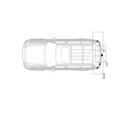 Электрика фаркопа Hak-System (7 pin) для Mitsubishi Outlander 2003-2007 16130506 в 