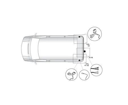 Электрика фаркопа Hak-System (7 pin) для Nissan Interstar 2006-2010 16500521 в 