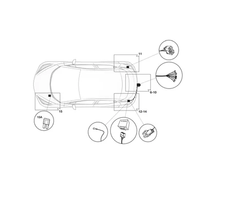 Электрика фаркопа Hak-System (13 pin) для Nissan Micra 2017- 21140535 в 