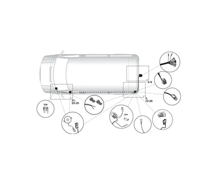 Электрика фаркопа Hak-System (13 pin) для Nissan NV300 2016- 21500610 в 