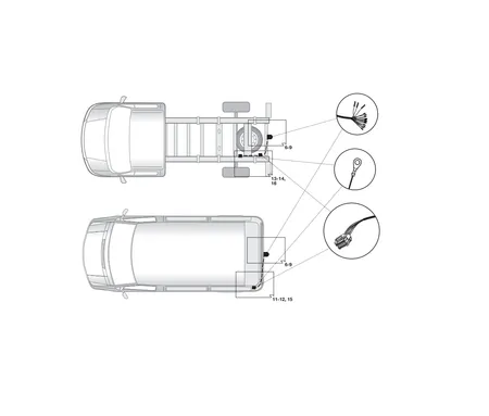 Электрика фаркопа Hak-System (13 pin) для Renault Master 2010- 21500549 в 