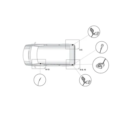 Электрика фаркопа Hak-System (13 pin) для Renault Master 2010- 22500549 в 