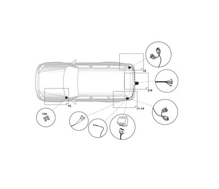 Электрика фаркопа Hak-System (7 pin) для Nissan Pulsar 2014- 12140527 в 