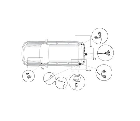 Электрика фаркопа Hak-System (13 pin) для Nissan Pulsar 2014- 21140527 в 