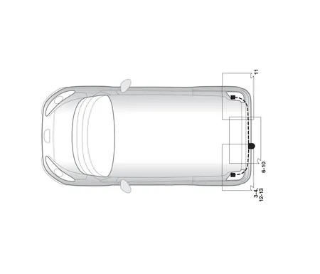 Электрика фаркопа Hak-System (7 pin) для Peugeot 1007 2005-2009 16160507 в 