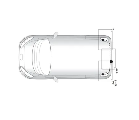 Электрика фаркопа Hak-System (13 pin) для Peugeot 1007 2005-2009 26160507 в 