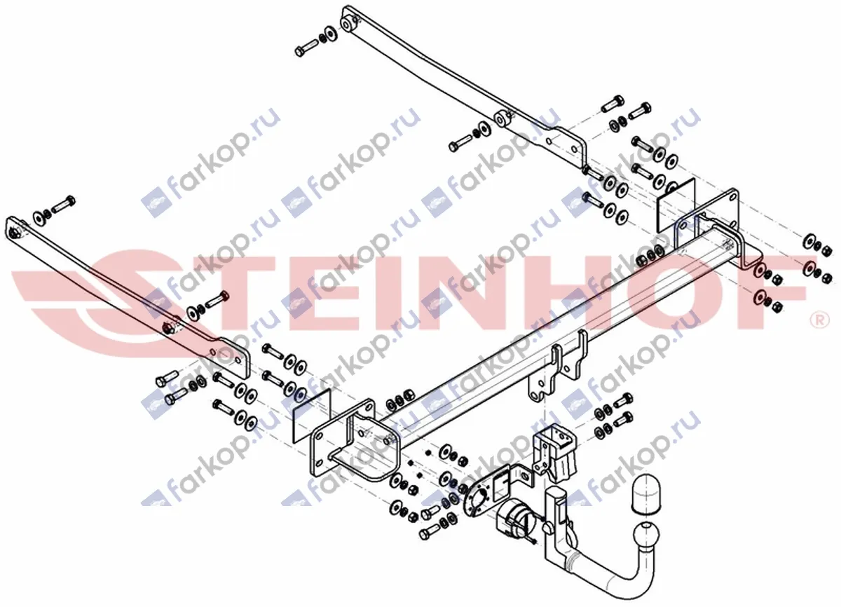 Фаркоп Steinhof для Mercedes E-class 2009-2016 (купе) M-151 в 