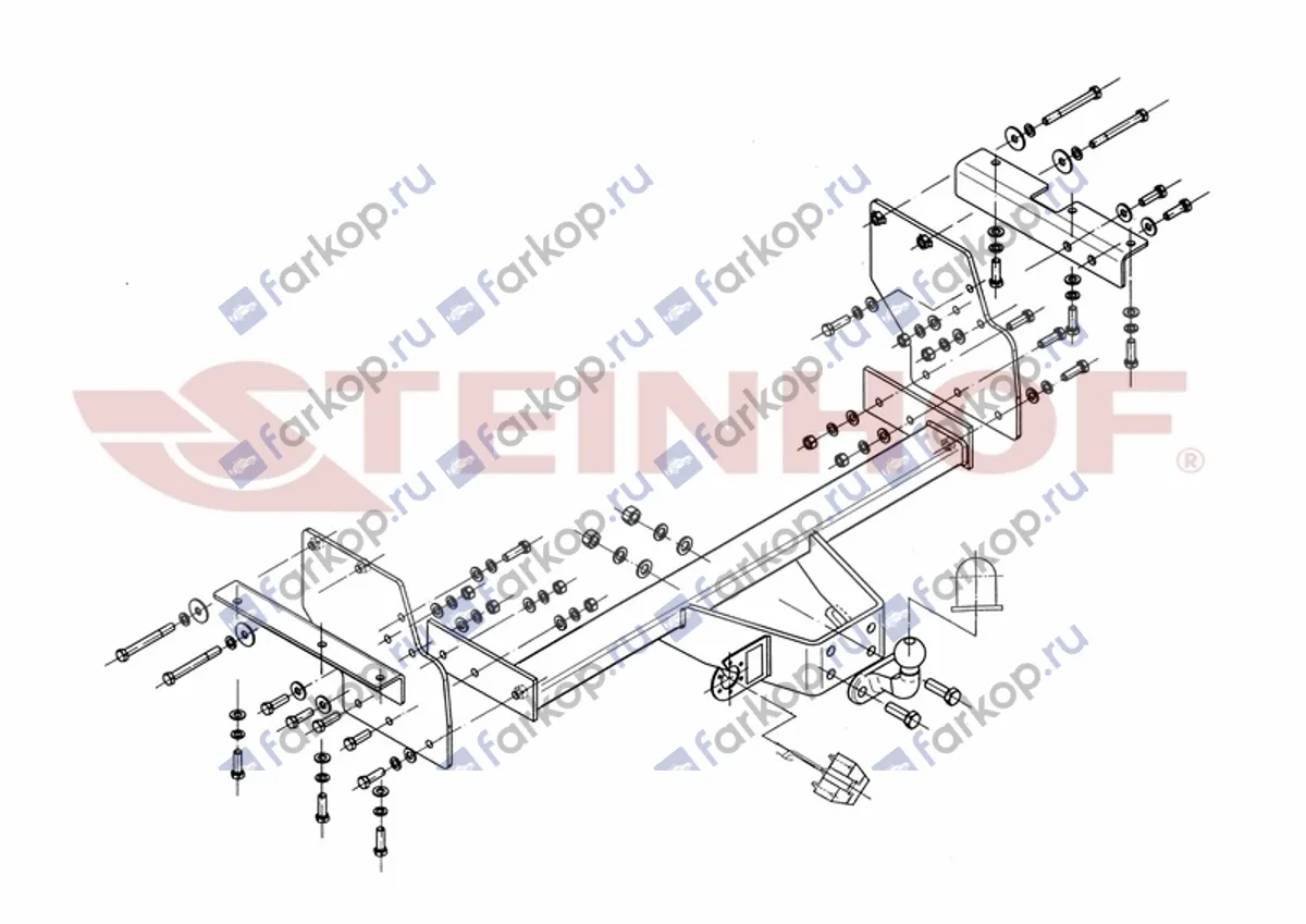 Фаркоп Steinhof для Mitsubishi Pajero 2007- M-348 в 