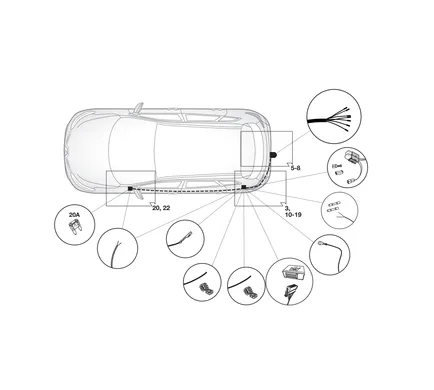 Электрика фаркопа Hak-System (7 pin) для Renault Scenic 2016-2020 12180544 в 