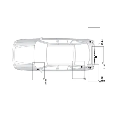 Электрика фаркопа Hak-System (7 pin) для Renault Laguna K74 2001-2007 16180513 в 