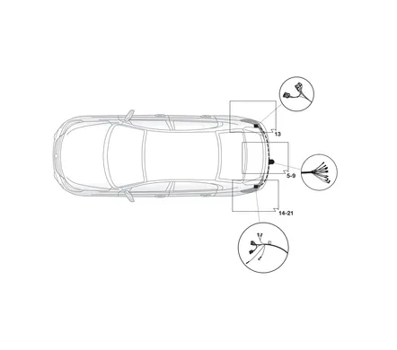 Электрика фаркопа Hak-System (7 pin) для Renault Latitude 2011-2015 16180532 в 