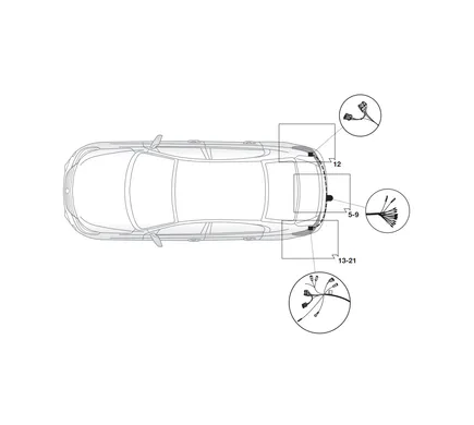 Электрика фаркопа Hak-System (13 pin) для Renault Latitude 2011-2015 26180532 в 