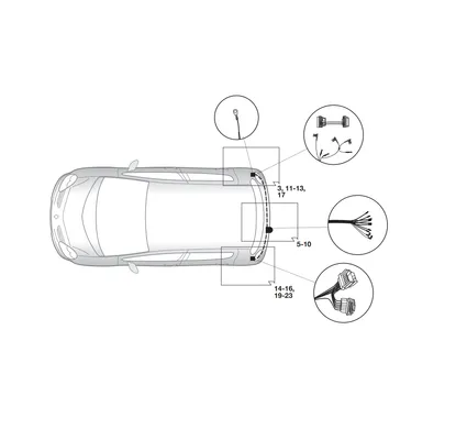 Электрика фаркопа Hak-System (7 pin) для Renault Modus 2008-2012 16180523 в 