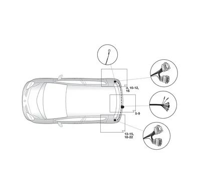 Электрика фаркопа Hak-System (13 pin) для Renault Modus 2004-2008 26180523 в 