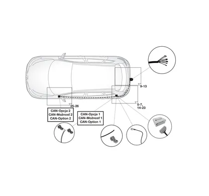 Электрика фаркопа Hak-System (7 pin) для Renault Talisman 2016- 12180541 в 