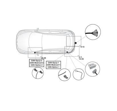 Электрика фаркопа Hak-System (13 pin) для Renault Talisman 2016- 21180541 в 