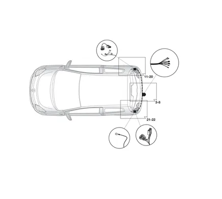 Электрика фаркопа Hak-System (7 pin) для Renault Twingo 2007-2014 16180533 в 