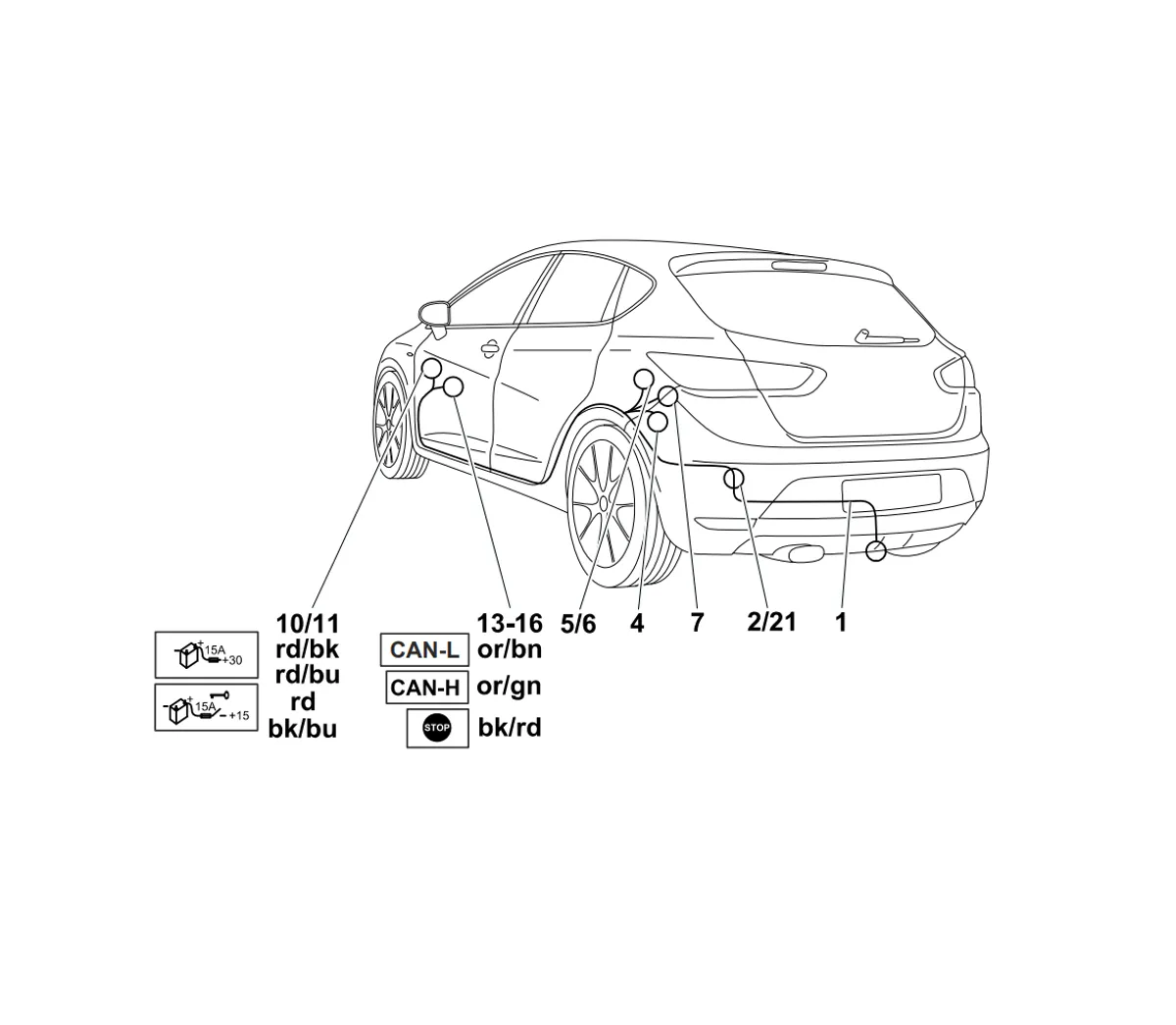 Электрика фаркопа Westfalia (13 pin) для Seat Leon 2005-2012 321600300113 в 