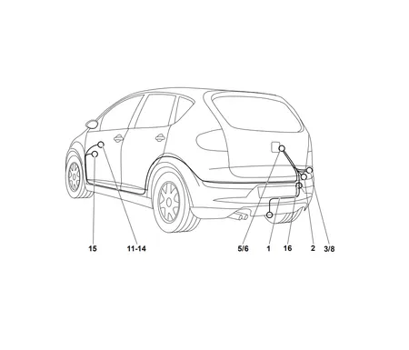 Электрика фаркопа Westfalia (13 pin) для Seat Altea 2004-2015 344044300113 в 