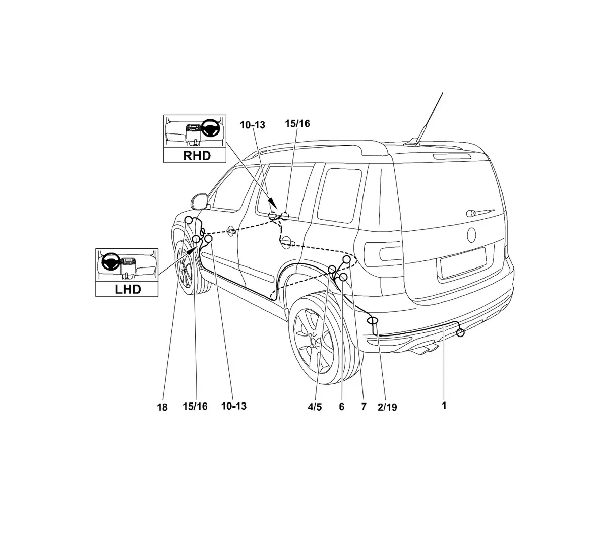 Электрика фаркопа Westfalia (7 pin) для Skoda Yeti 2009-2018 317079300107 в 